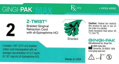 Gingi-Pak 2.jpg Principle display- Gingi-Pak No 2 - Gingi Pak 2